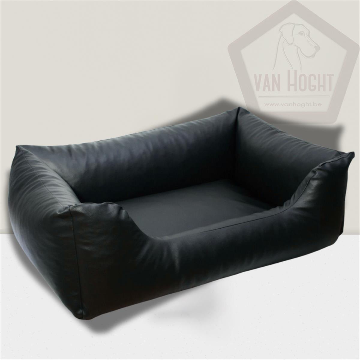 Hondenbed Skai leer 120cm x 90cm Zwart